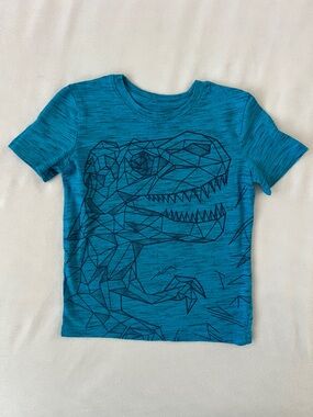 jumping beans Teal Graphic Dinosaur Tee